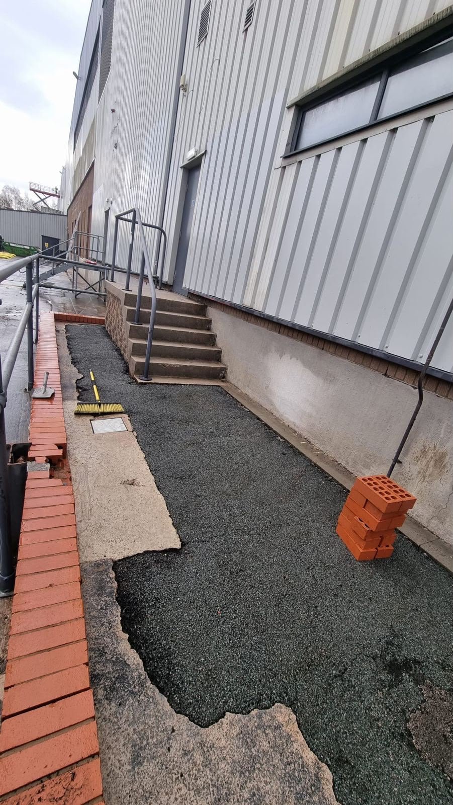 After: cleared back to the surface